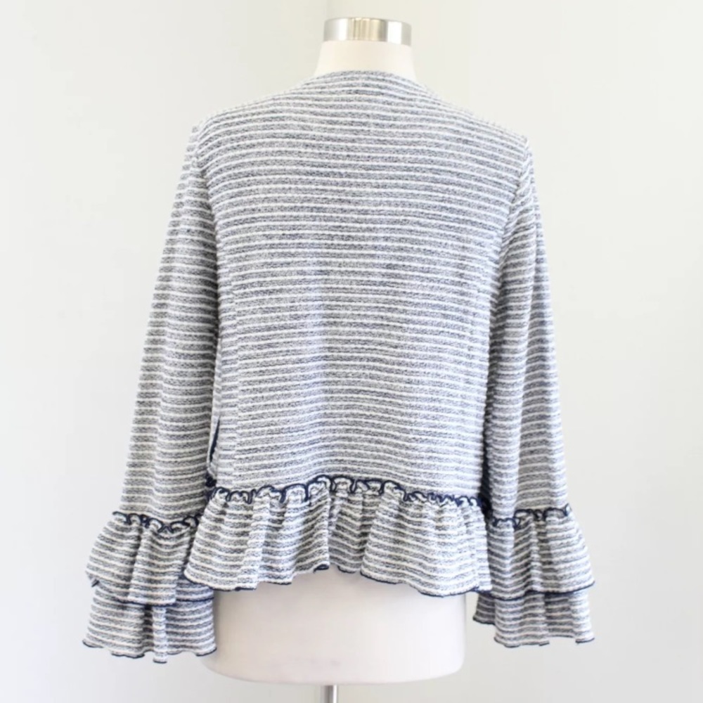 Banana Republic Ruffle Peplum Tweed Jacket - Picture 7 of 8